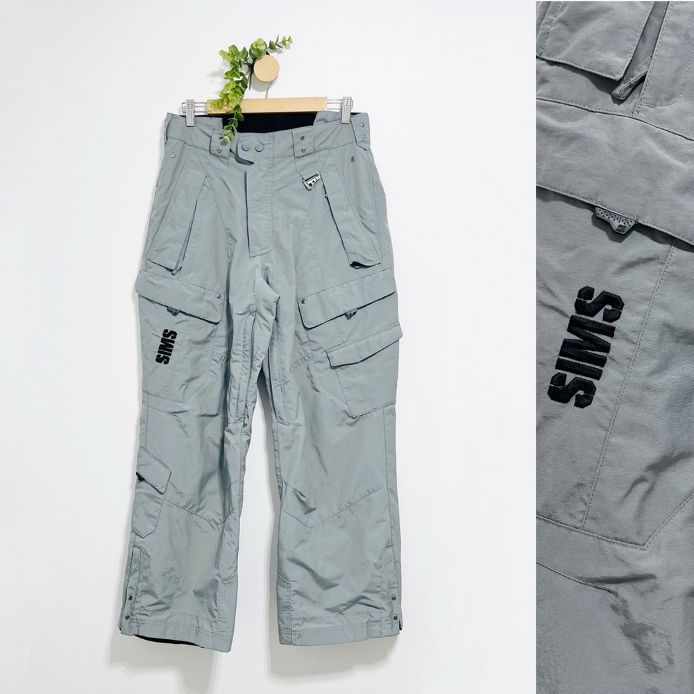 Sims Gray Ski Snowboard Ski Winter Snow Waterproof Cargo Pants